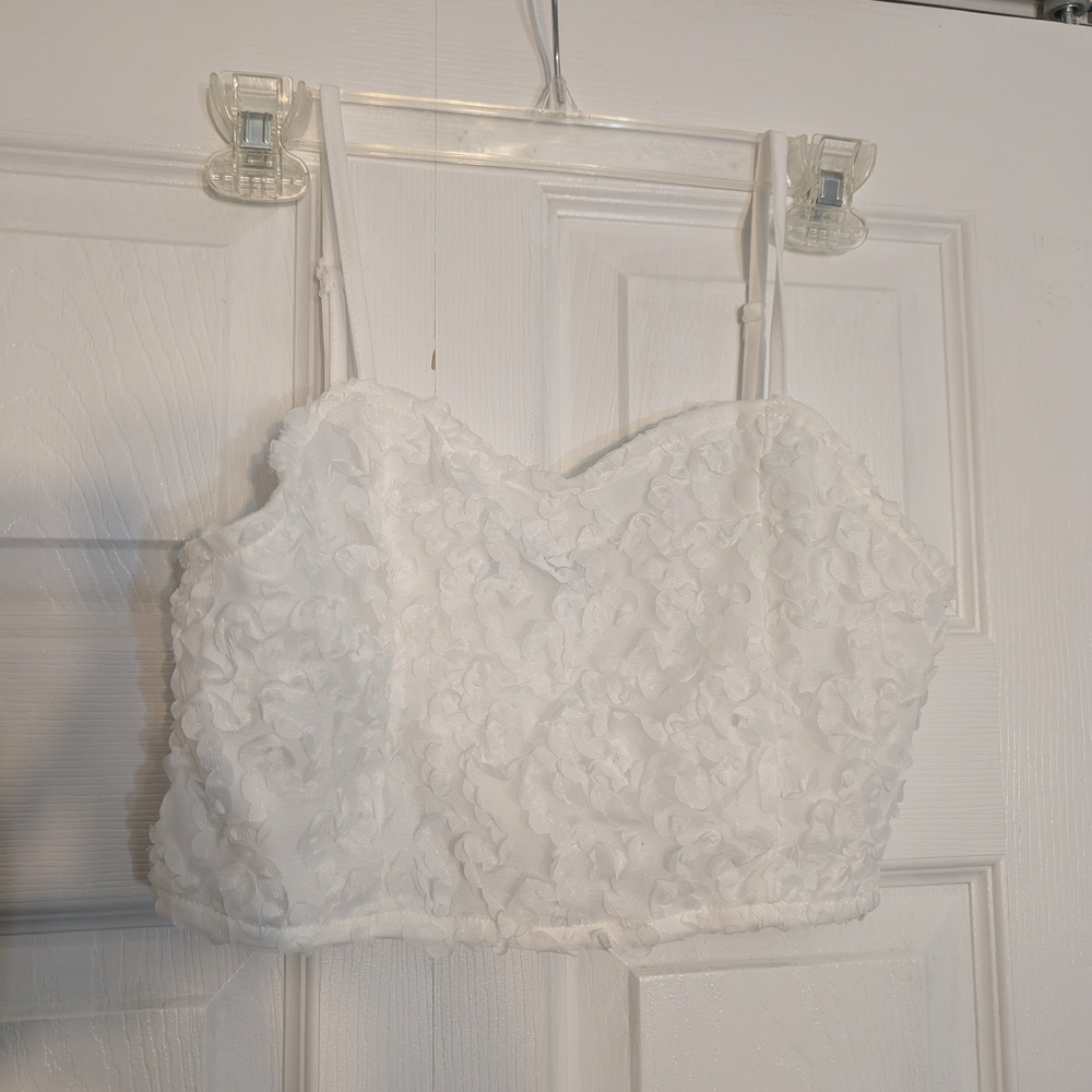 SHEIN White Textured Top